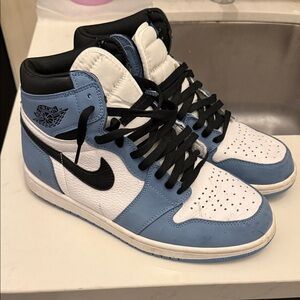 Nike. Air Jordan Stylish Black and Blue Sneakers